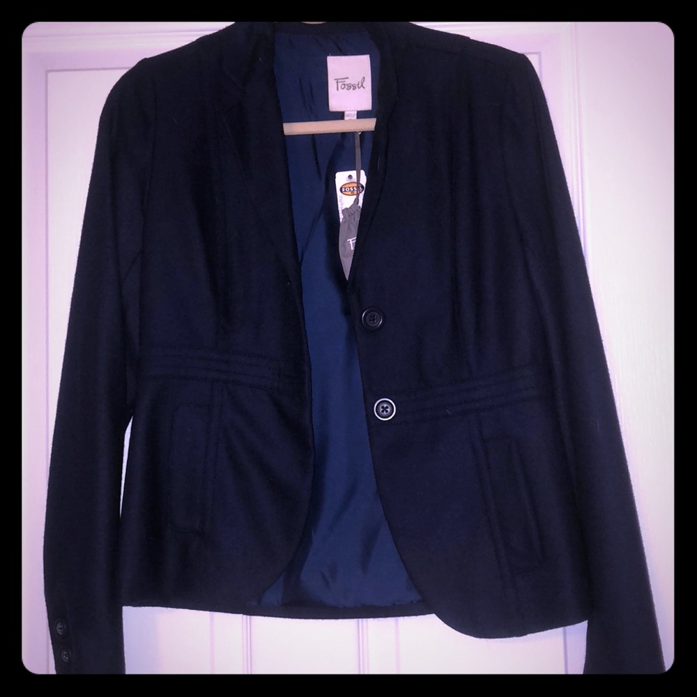 Fossil women’s navy blue blazer - Picture 2 of 8